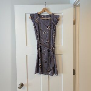 Floral Ruffle Sleeve Dress